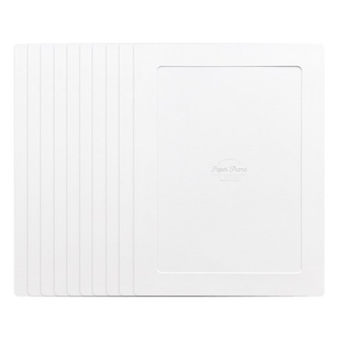 모노라이크 플레인 페이퍼 프레임 10p, 화이트, 1개
