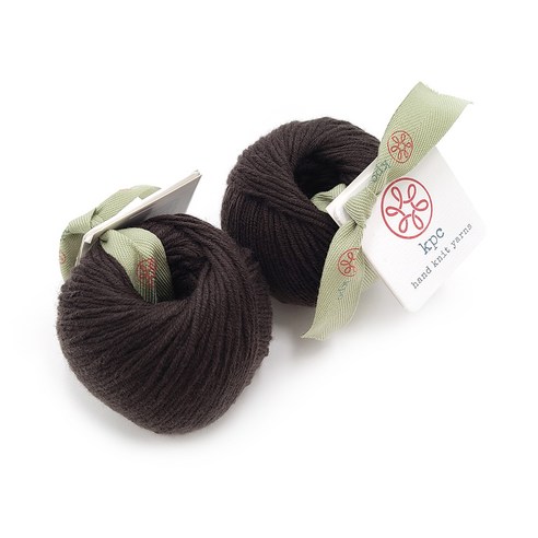 케이피씨 글랜콜 아란 울코튼 뜨개실 50g x 2p, 코코아, 78m