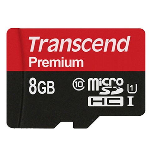 트랜센드 Premium UHS-I 마이크로SD 메모리카드 TS8GUSDCU1, 8GB