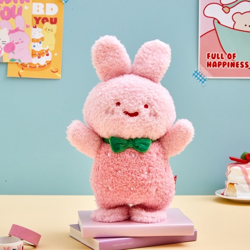 버터 샵 춤추고 따라하는 미니 스크래빗 무빙인형, 핑크, 1개, 24cm
