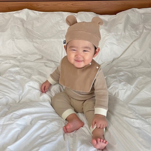 로토토베베 사각턱받이, 베이지, 1개