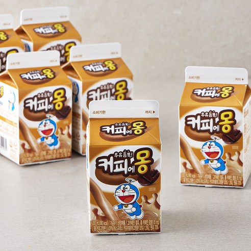 남양유업 우유 듬뿍 커피에몽, 200ml, 6개