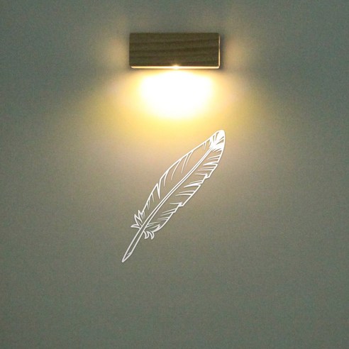 1AM 갤러리벽등, 깃털(스티커), 흰색(컬러칩)