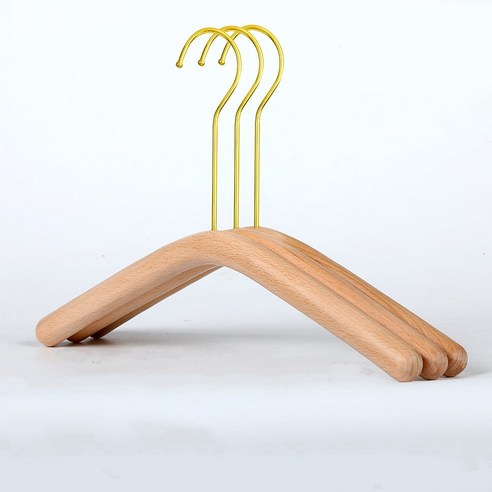 센스이따 아동용 원목 옷걸이 바지걸이 03 라운드 후크 15cm P87, 골드, 5개