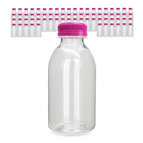 미르 투명 페트병 신형 우유 병뚜껑 500ml, CU보라캡, 72개