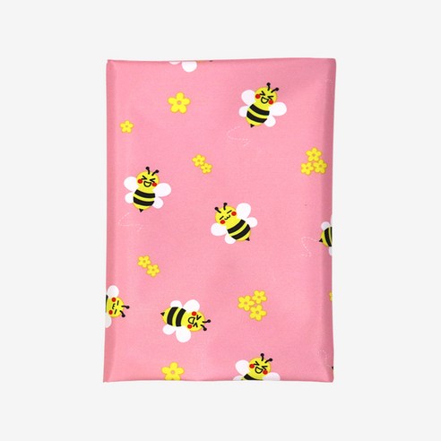 더해피 방수 패턴 방수 원단, 꿀벌 핑크