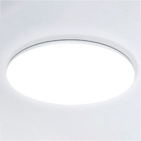 장수램프 LED 퓨어 원터치 원형방등 50w, 화이트