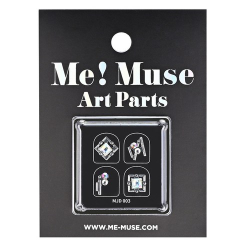 미뮤즈 네일 아트파츠, 실버다이아(MJD003), 1세트