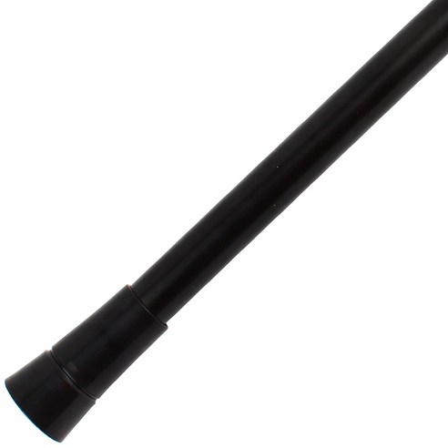 플레인캡 커튼봉 25mm, 블랙