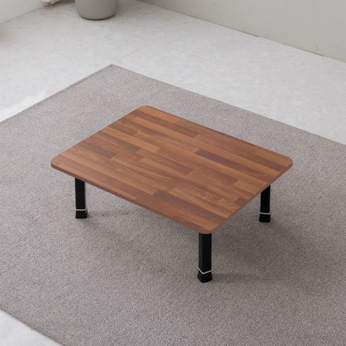 접이식 칼라테이블 4단높이조절 다리, 멀바우 무광, 800 x 600 mm