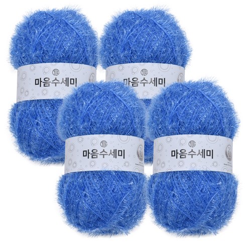 브랜드얀 마음 수세미 뜨개실 4p, 34 소라