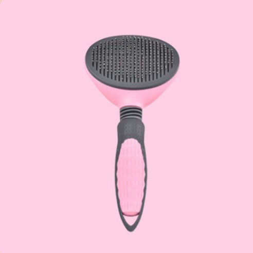JH컴퍼니 촘촘 반려동물 원터치 브러쉬, 핑크, 1개
