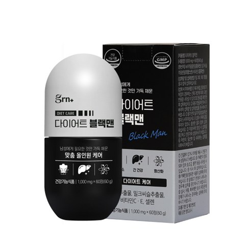 GRN 다이어트 블랙맨 60g, 60정, 1개