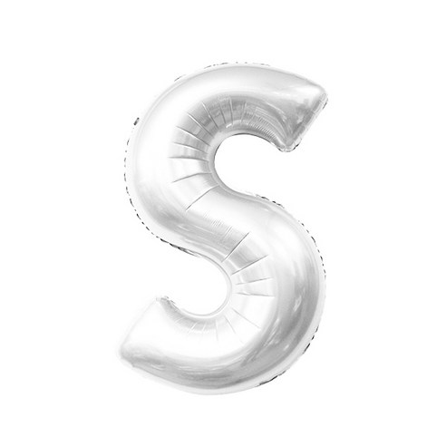 와우파티코리아 알파벳 S 풍선 소, 실버, 15개