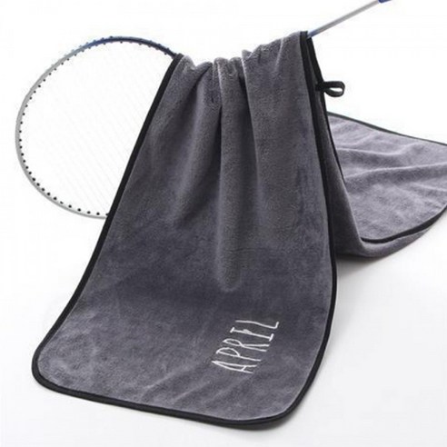 소니오 부드러운 자수 스포츠 타월 30 x 105 cm, 16 딥그레이4월, 1개