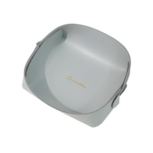 에이홉 스퀘어 심플 가죽 트레이 14 x 12 x 6 cm, 06 그레이, 1개
