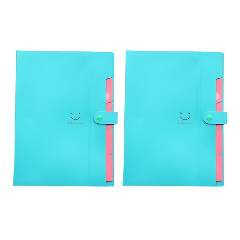 알로데 스마일 캔디 파일 케이스 32.4 x 23.6 x 1.9 cm, TYPE10 블루, 2개