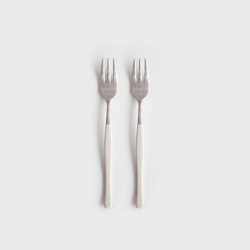 니코트 샤틴 컬러 티포크, 크림, 2개