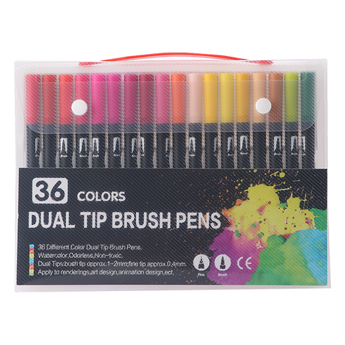 동아피엠에스 DUAL TIP BRUSH PENS, 36색, 1개