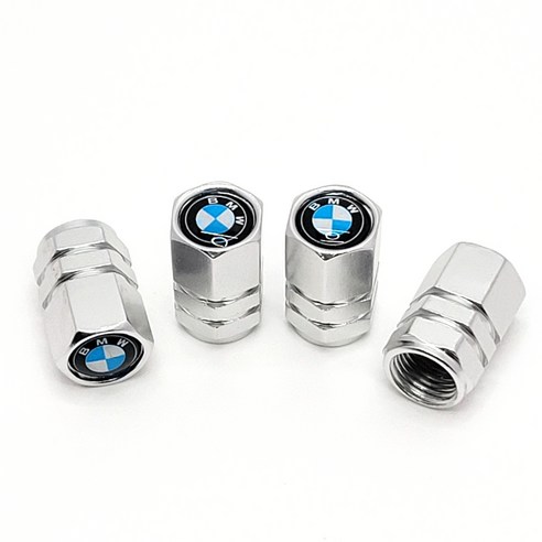 BMW 실버 색상 타이어 밸브 에어캡 마개 4개 세트 
차량관리/소모품