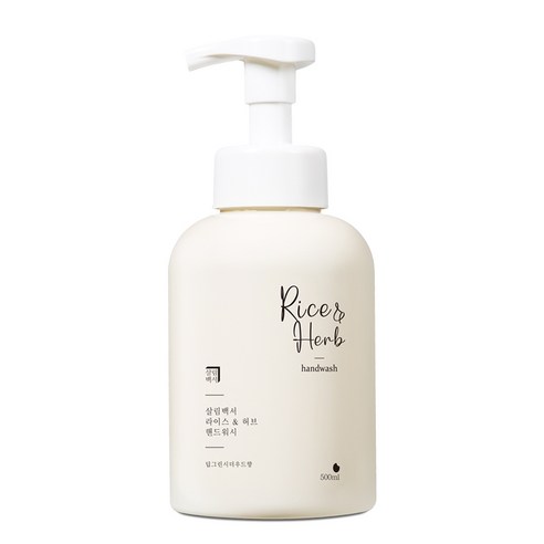살림백서 라이스 앤 허브 핸드워시 딥그린시더우드, 1개, 500ml