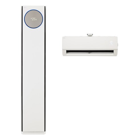 LG 65.9㎡(20평) + 18.7㎡(5.7평) 휘센 오브제컬렉션 타워에어컨 2in1 프리미엄 크림 화이트 일반배관형 FQ20PDNHA2 방문설치, FQ20PDNHAN