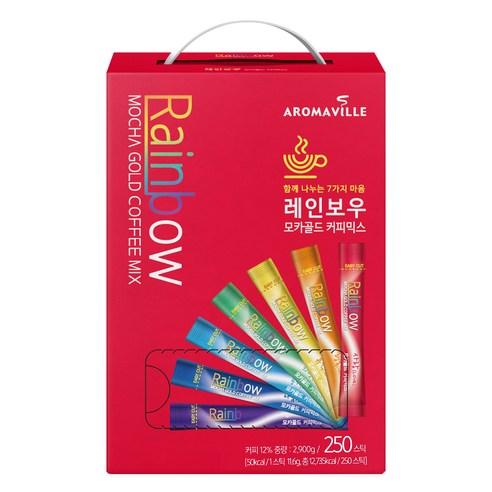 아로마빌커피 레인보우 모카골드 커피믹스, 250개입, 1개
