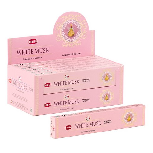 헤븐센스 HEM 프리미엄 마살라 인센스 스틱 15g x 12p, 화이트 머스크