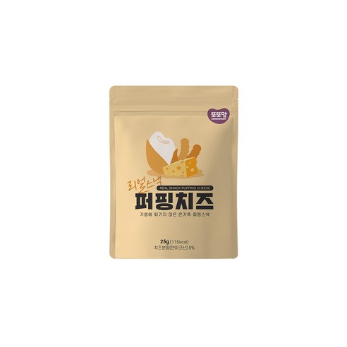 또또맘 유아용 리얼 퍼핑 스낵 25g, 치즈, 1개