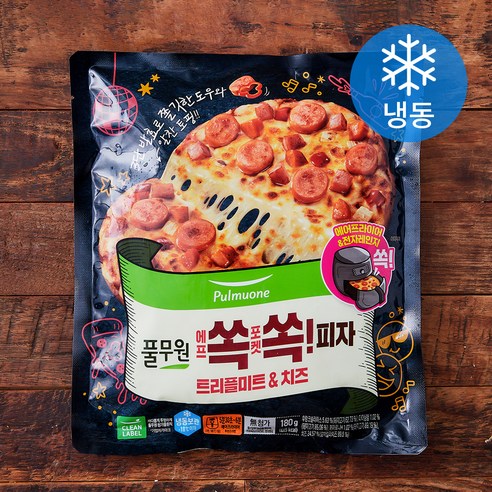 풀무원 에프쏙포켓쏙! 피자 트리플미트&치즈 (냉동), 1개입, 1개 - 피자 | 쿠팡