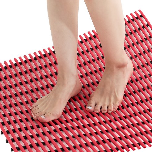욕실용 미끄럼방지 매트 120 x 150 cm, 빨강 일반, 1개