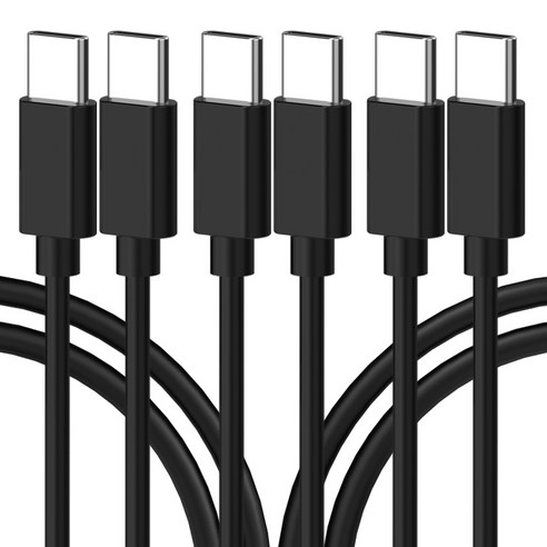 서가 초고속 충전케이블 C to C PD 25W, 1m, 블랙, 3개