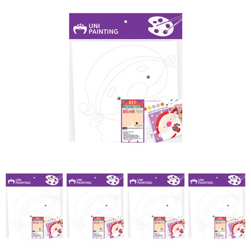 유니아트 DIY 유화그리기보드 세트, 산타, 5세트
