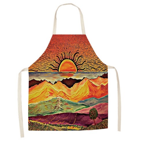 에이홉 풍경 일러스트 앞치마 68 x 55 cm, IT-31, 1개