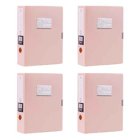 알로데 A4 무지 파일 케이스 32 x 23.5 x 3.5 cm, TYPE04 파우더핑크, 4개