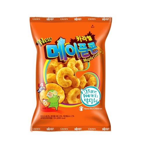 메이플콘 과자, 1개, 124g