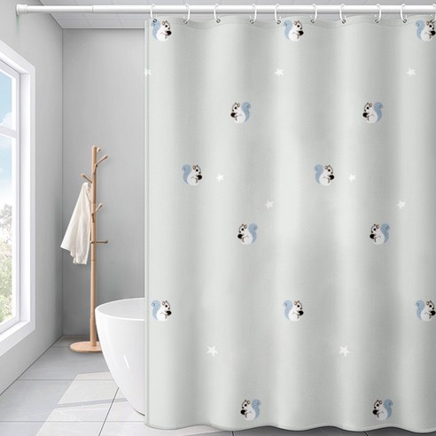 카이라 캐릭터 패턴 욕실 샤워커튼 타입11 200 x 200 cm, 1개