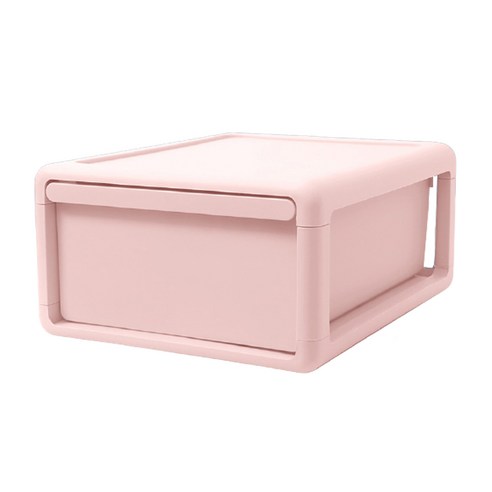 포픈 심플 수납박스, 핑크, 1개