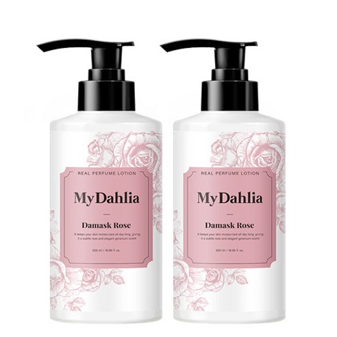 마이달리아 리얼 퍼퓸 바디로션 다마스크 로즈향, 500ml, 2개