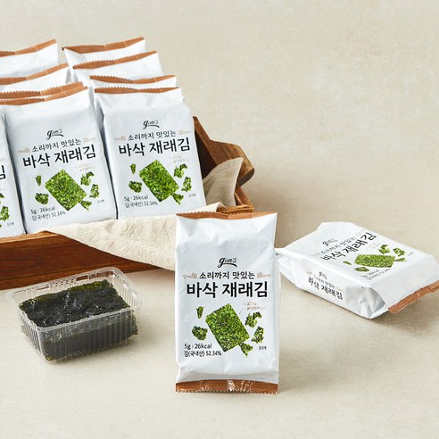 소리까지 맛있는 바삭 재래김, 5g, 16개, 1개입