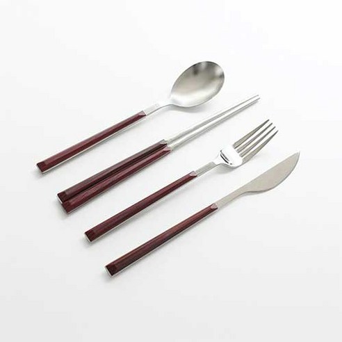 메나르 델보브 커트러리 10인 40p 세트, 와인, 숟가락 10p + 젓가락 10p + 포크 10p + 나이프 10p