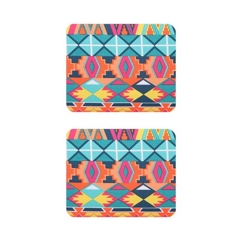 에스닉 보헤미안 보타패턴 캔버스 폴리 마우스 패드 23 x 19 cm, 10, 2개