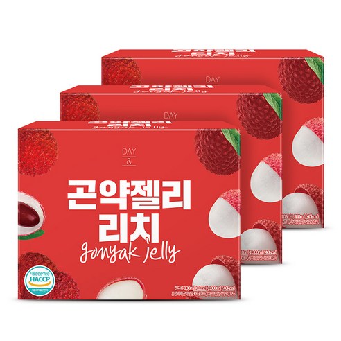 참앤들황토농원 데이앤 리치 곤약젤리 130ml x 10포 3박스 30개 130ml 130g, 1.3L, 3개