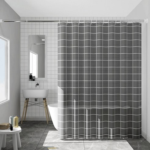 그늘 온도 유지 디자인 욕실 샤워커튼 A08 200 x 180 cm, 1개