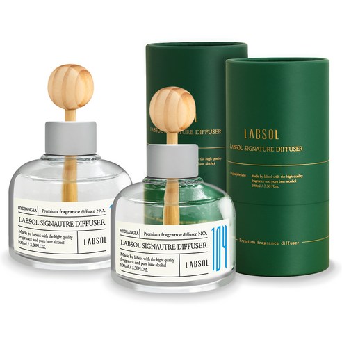 랩솔 차량용 퍼퓸 디퓨저 100ml 본품, 수국, 2개