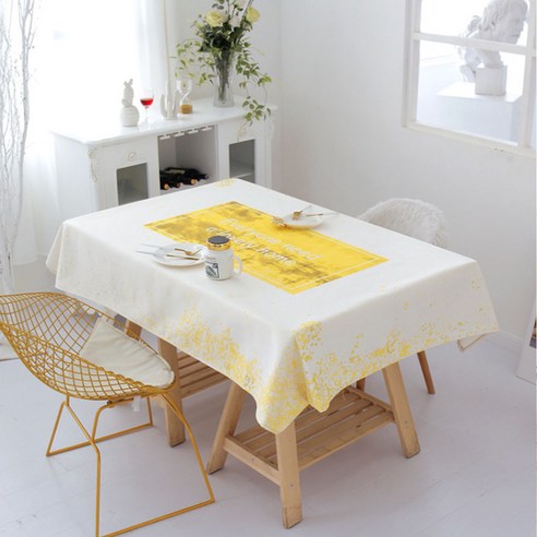 마켓에이 아메리칸 일러스트 키친테이블 식탁보, TYPE C02, 140 x 140 cm