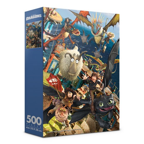 드래곤 길들이기 직소퍼즐 AL5323, 혼합색상, 500피스, 1개