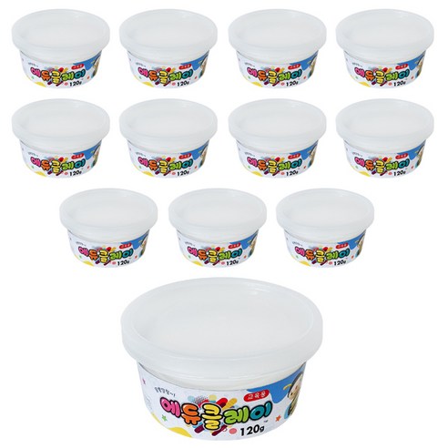에듀클레이 12p, 하양, 120g, 1세트