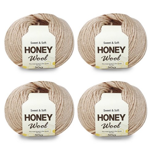 니뜨 허니울 뜨개실 30g x 4p, 베이지