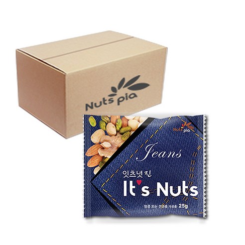 넛츠피아 잇츠넛 프리미엄 진 하루견과, 25g, 60개입
